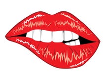 Female Lips With Teeth Royalty Free Stock Photos