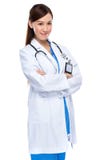 Female medical doctor cross arm stock image Female medical doctor cross arm stock image