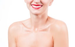 Female neck and shoulders. Beautiful woman with clean fresh skin royalty free stock photos Female neck and shoulders. Beautiful woman with clean fresh skin royalty free stock photos