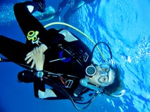 Female Scuba Diver Stock Photos
