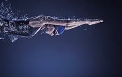 Female Swimmer. Concept Image Royalty Free Stock Image