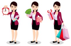 Femme asiatique d'affaires dans des vêtements de bureau illustration stock Femme asiatique d'affaires dans des vêtements de bureau illustration stock