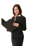 Femme d'affaires avec le portefeuille photo libre de droits Femme d'affaires avec le portefeuille photo libre de droits