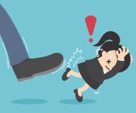 Femme d'affaires de coup-de-pied de coup illustration stock Femme d'affaires de coup-de-pied de coup illustration stock