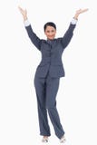 Femme d'affaires encourageante photographie stock Femme d'affaires encourageante photographie stock