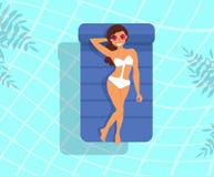 Femme dans la piscine illustration stock Femme dans la piscine illustration stock
