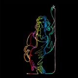 Femme dans une fourrure dans une pose sexy, ligne continue illustration libre de droits Femme dans une fourrure dans une pose sexy, ligne continue illustration libre de droits