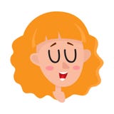 Femme de cheveux assez blonds, expression du visage riante illustration libre de droits Femme de cheveux assez blonds, expression du visage riante illustration libre de droits