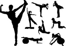 Femme de forme physique illustration stock Femme de forme physique illustration stock