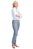 Femme de sourire d'affaires photos stock Femme de sourire d'affaires photos stock