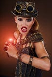 Femme de Steampunk Mode d'imagination images libres de droits Femme de Steampunk Mode d'imagination images libres de droits