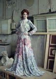 Femme élégante dans la robe romantique Photo stock Femme élégante dans la robe romantique Photo stock