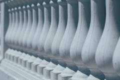 Fence with white columns. Balustrade stock photography Fence with white columns. Balustrade stock photography