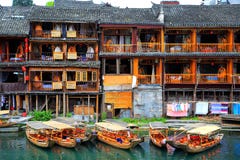 Fenghuang Ancient City, As A National Historical And Cultural City, The First Batch Of Strong Tourist Counties In China Stock Images