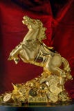 Fengshui d'or Victory Gold Plated Horse Statue photographie stock libre de droits Fengshui d'or Victory Gold Plated Horse Statue photographie stock libre de droits