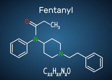 Fentanyl μόριο Είναι αναλγητικό οπιούχων Δομικό χημικό φ ελεύθερη απεικόνιση δικαιώματος Fentanyl μόριο Είναι αναλγητικό οπιούχων Δομικό χημικό φ ελεύθερη απεικόνιση δικαιώματος