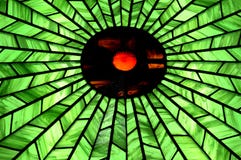 Fenêtre de cercle en verre souillé Photo libre de droits Fenêtre de cercle en verre souillé Photo libre de droits