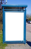 Fermata dell'autobus con il bilboard in bianco Immagini Stock Fermata dell'autobus con il bilboard in bianco Immagini Stock