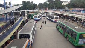 Fermata dell'autobus di Kempegowda fotografia stock libera da diritti Fermata dell'autobus di Kempegowda fotografia stock libera da diritti