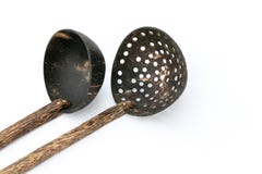 Fermez-vous des produts de coquille de noix de coco en Asie photo stock Fermez-vous des produts de coquille de noix de coco en Asie photo stock