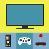 Fernsehen und Videospiel vektor abbildung Fernsehen und Videospiel vektor abbildung