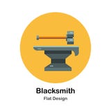 Ferreiro Flat Icon ilustração stock Ferreiro Flat Icon ilustração stock