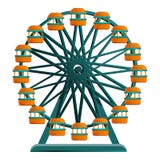 Ferris wheel icon, cartoon style royalty free illustration Ferris wheel icon, cartoon style royalty free illustration