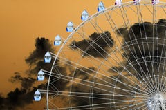 Ferris wheel in inversion stock photo Ferris wheel in inversion stock photo