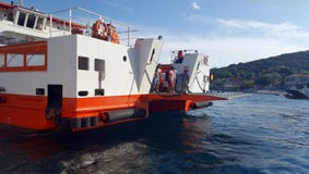 Ferry boat is floating over the sea and transfer passenger or to stock photography Ferry boat is floating over the sea and transfer passenger or to stock photography