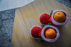 Festin sain de Noël Mandarine dans la chaussure de Santa photo stock Festin sain de Noël Mandarine dans la chaussure de Santa photo stock