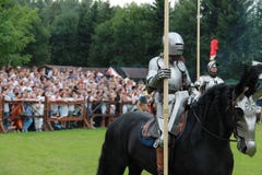 Festival de arte medieval, competiam jousting imagem de stock Festival de arte medieval, competiam jousting imagem de stock