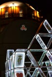 A Festival of Light in Jerusalem`s Old City on June 12, 2014 in Jerusalem, Israel. card house at hurva synagogue royalty free stock image A Festival of Light in Jerusalem`s Old City on June 12, 2014 in Jerusalem, Israel. card house at hurva synagogue royalty free stock image