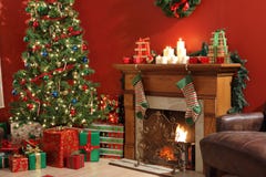 Festive Christmas interior