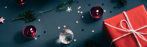 Festive holiday decor background landing present stock photography Festive holiday decor background landing present stock photography