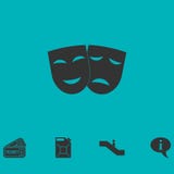 Festive masks icon flat stock illustration Festive masks icon flat stock illustration