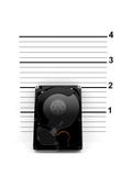 Festplattenlaufwerk mit Mugshot stock abbildung Festplattenlaufwerk mit Mugshot stock abbildung