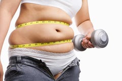 fet holding för övning som weight kvinnan royaltyfri bild fet holding för övning som weight kvinnan royaltyfri bild