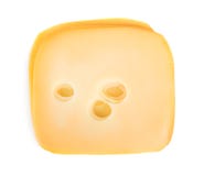 Fette del formaggio su fondo bianco Fotografie Stock Libere da Diritti Fette del formaggio su fondo bianco Fotografie Stock Libere da Diritti