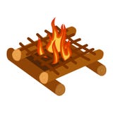 Feuer lokalisierte Vektorillustration lizenzfreie abbildung Feuer lokalisierte Vektorillustration lizenzfreie abbildung