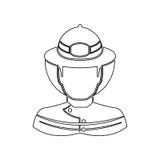 Feuerwehrmannikone Element des Feuerwehrmannes f?r bewegliches Konzept und Netz Appsikone Entwurf, d?nne Linie Ikone f?r Websitee lizenzfreie abbildung Feuerwehrmannikone Element des Feuerwehrmannes f?r bewegliches Konzept und Netz Appsikone Entwurf, d?nne Linie Ikone f?r Websitee lizenzfreie abbildung
