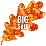Feuilles d'Autumn Sales Banner With Colorful ENV 10 illustration stock Feuilles d'Autumn Sales Banner With Colorful ENV 10 illustration stock
