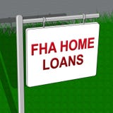 FHA pożyczki Pokazują Federacyjnego budynek mieszkalny administraci 3d ilustrację Zdjęcia Stock FHA pożyczki Pokazują Federacyjnego budynek mieszkalny administraci 3d ilustrację Zdjęcia Stock