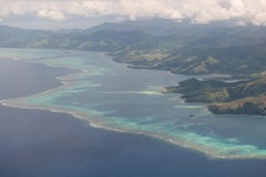 Fidschi-Inseln von der oben genannten Vogelperspektive Vanua Levu lizenzfreie stockfotografie Fidschi-Inseln von der oben genannten Vogelperspektive Vanua Levu lizenzfreie stockfotografie