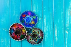 Fiesta. Traditional colorful table decorations for celebrating Fiesta Fiesta. Traditional colorful table decorations for celebrating Fiesta