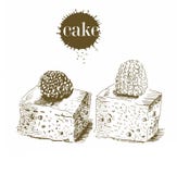 Fig?rchenkuchen eigenh?ndig in dem im altem Stil Vektorschwarzweiss-Weinleseillustration Getrennte Nachricht auf wei?em Hintergru stock abbildung Fig?rchenkuchen eigenh?ndig in dem im altem Stil Vektorschwarzweiss-Weinleseillustration Getrennte Nachricht auf wei?em Hintergru stock abbildung