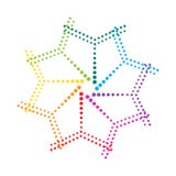 Figura de puntos, una rueda de color Elemento decorativo del dise?o Vector stock de ilustración Figura de puntos, una rueda de color Elemento decorativo del dise?o Vector stock de ilustración