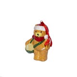 Figurine глины декоративный новичка медведя с барабанчиком белизна изолированная предпосылкой стоковая фотография Figurine глины декоративный новичка медведя с барабанчиком белизна изолированная предпосылкой стоковая фотография