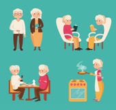 Fije con una más vieja gente libre illustration Fije con una más vieja gente libre illustration