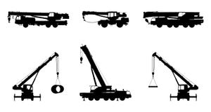 Fije a Crane Silhouette en un fondo blanco stock de ilustración Fije a Crane Silhouette en un fondo blanco stock de ilustración