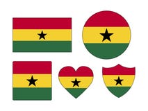Fije de banderas de Ghana libre illustration Fije de banderas de Ghana libre illustration